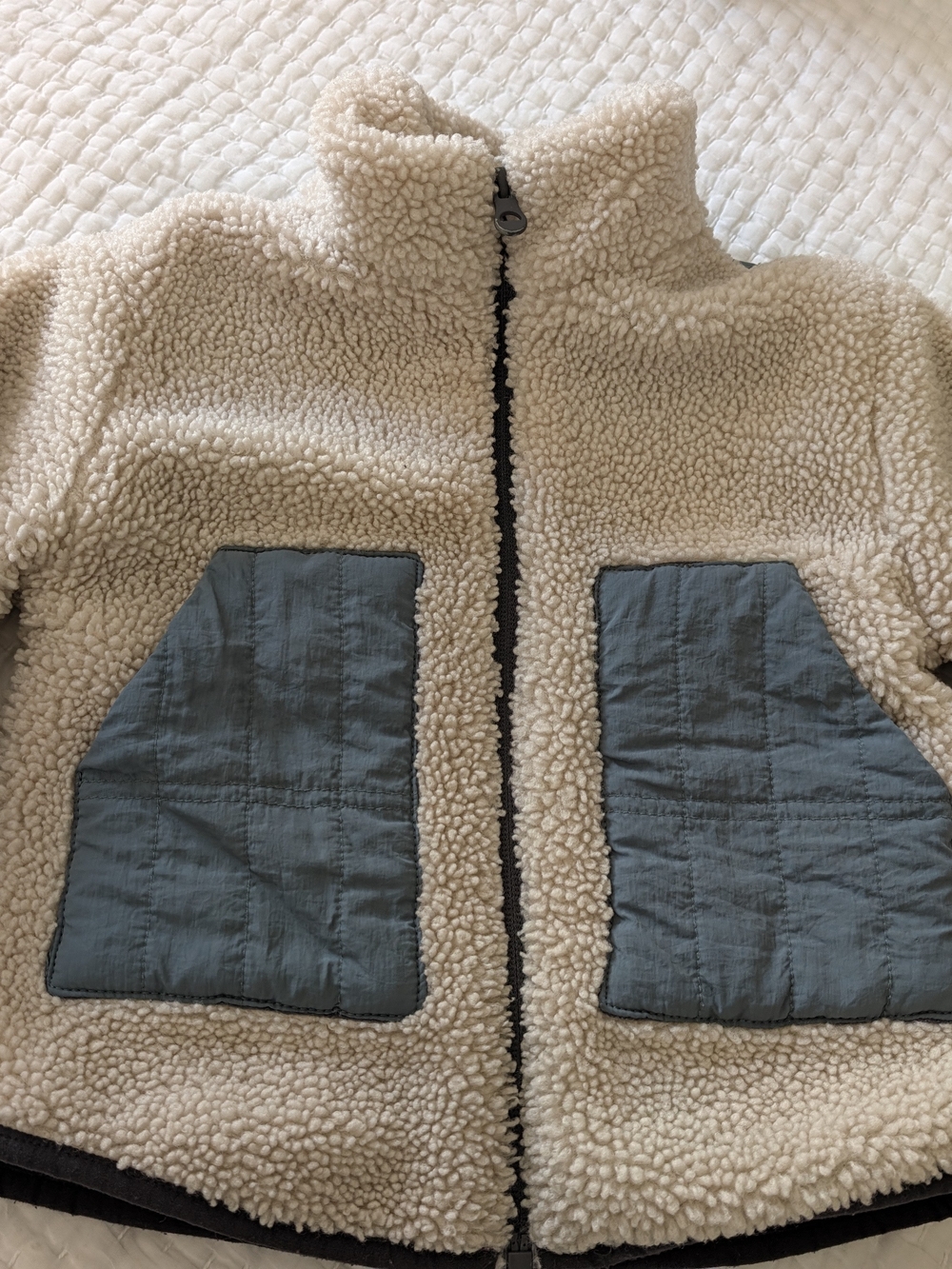 Zara Sherpa Zip Front Jacket